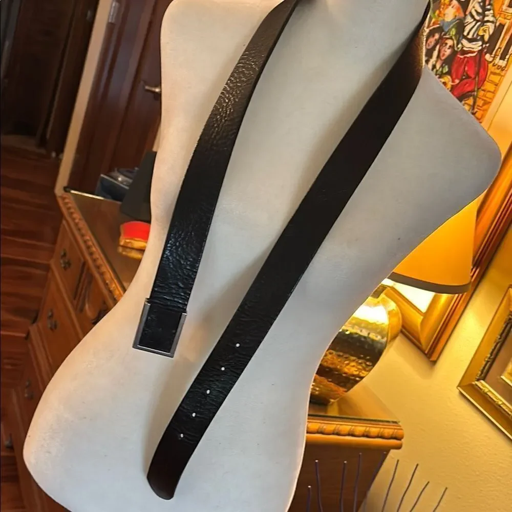 Express Men's Black Leather Belt - 38